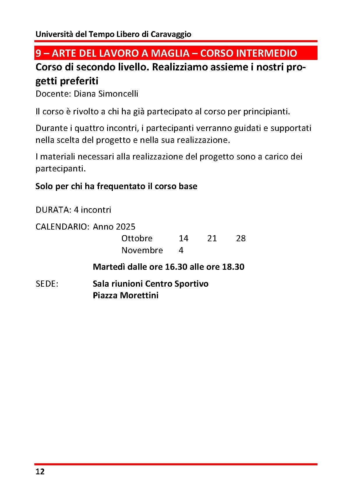 9_Arte del lavoro a maglia Intermedio