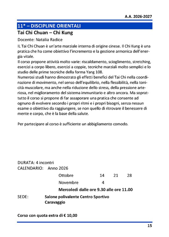 11 - discipline orientali