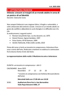 3 - LETTERATURA FRANCESE