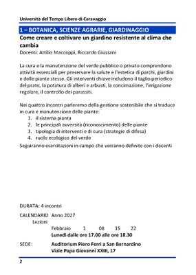 1 - BOTANICA - Come creare e coltivare un giardino