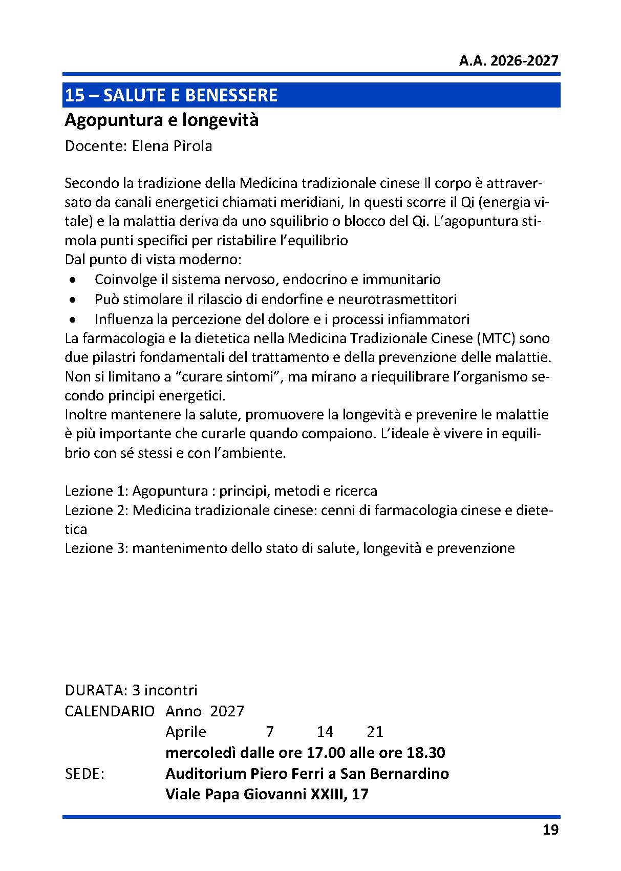 15 - SALUTE E BENESSERE