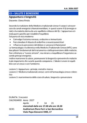 15 - SALUTE E BENESSERE