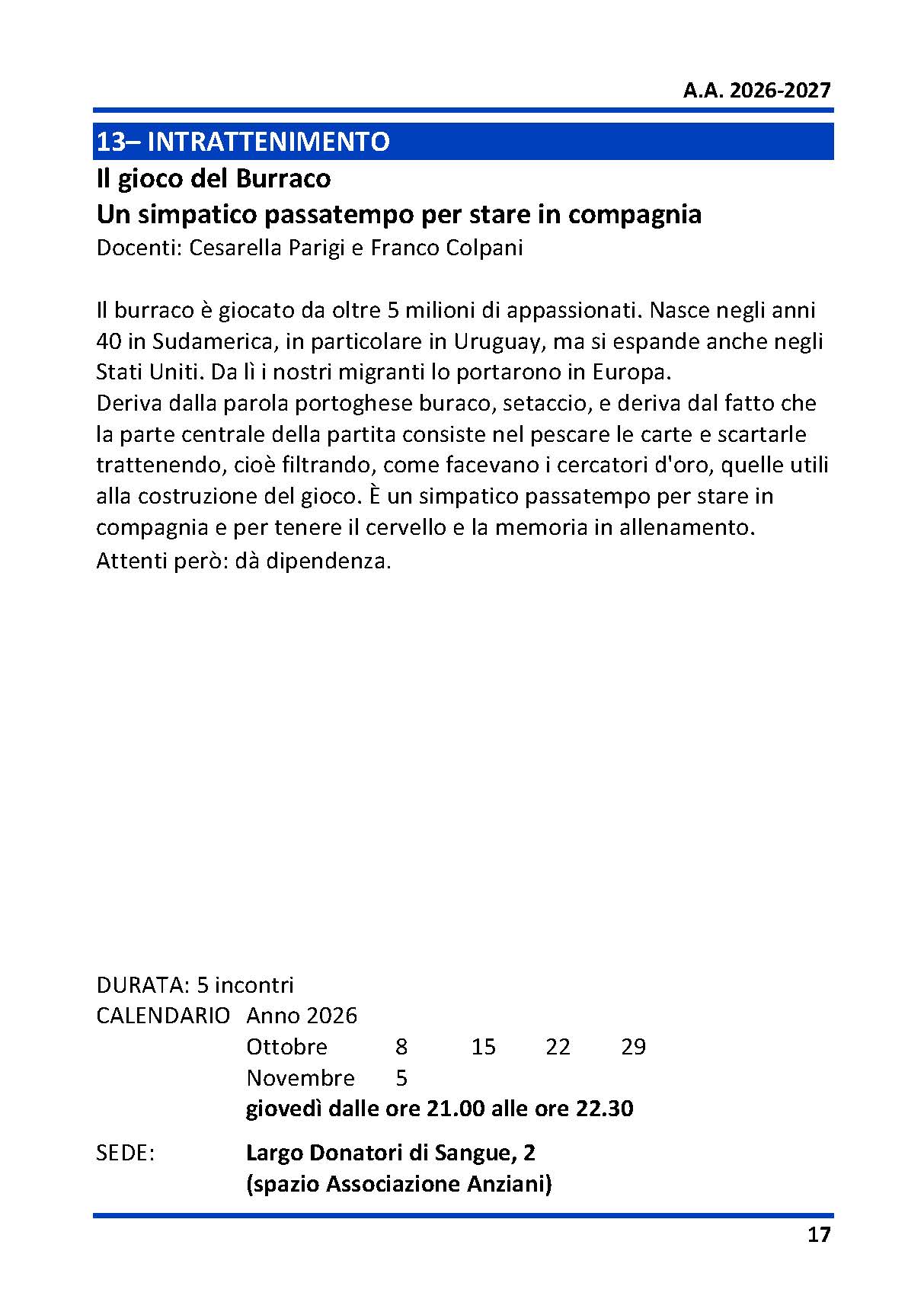 13 - INTRATTENIMENTO - Il gioco del Burraco