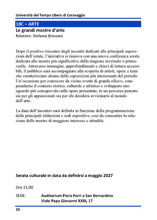 18c - le grandi mostre d&rsquo;arte