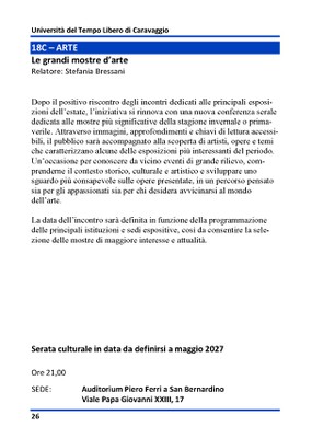 18C - LE GRANDI MOSTRE D'ARTE